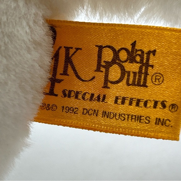Vtg Rare 1992 Polar Puff 24k 6” White Cat With Blue Eyes Plush Stuffed Animal - Picture 9 of 10